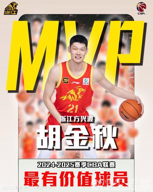 胡金秋荣膺2024-2025赛季CBA常规赛MVP